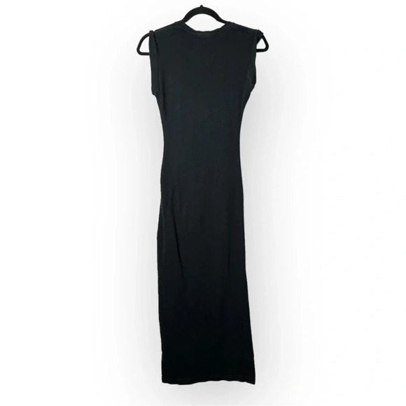 IRO Cotton Sleeveless Ruched Maxi Dress in Black - Picture 2 of 7